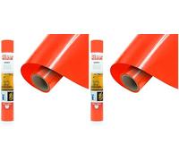 SISER® EasyWeed® Fluo corallo, 30cm x 1mt, vinile termotrasferibile termoadesivo per personalizzare i tessuti, hobby creativi, certificato VeganOk e Oeko-Tex standard 100 classe I. (Confezione da 2)