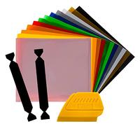 Siser Easyweed Heat Transfer vinyl, 30,5 x 38,1 cm 12-color starter Bundle compreso vinyl Wrap Toolkit giallo Detailer lavavetri & 2 bordi feltro (12-color Bundle W/Tools)