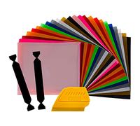 Siser Easyweed Heat Transfer vinyl, 30,5 x 38,1 cm 12-color starter Bundle Plus vinyl Wrap Toolkit incluso giallo Detailer lavavetri & 2 x Blackfelt bordi 24 TOTAL ROLLS 12 color bundle x2 w/tools