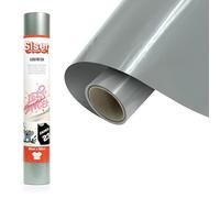 Siser EcoStretch Argento, 30cm x 0,5mt, Vinile Termotrasferibile Termoadesivo Elastico e Versatile per la Personalizzazione dei Tessuti e Abbigliamento Sportivo, Facile da Tagliare