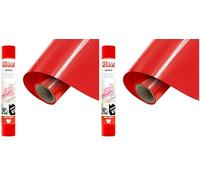 SISER EcoStretch Rosso Vivo, 30cm x 0,5mt, vinile termotrasferibile termoadesivo per la personalizzazione di capi d’abbigliamento e indumenti sportivi, materiale per hobby creativi (Confezione da 2)
