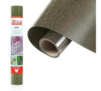 Siser® Glitter Black Gold, 30cm x 0,5mt, Vinile Termotrasferibile Termoadesivo Glitterato per la Personalizzazione dei Tessuti, Abbigliamento e Accessori, Hobby Creativi, Facile da Tagliare