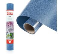 Siser® Glitter Blue, 30cm x 0,5mt, Vinile Termotrasferibile Termoadesivo Glitterato per la Personalizzazione dei Tessuti, Abbigliamento e Accessori, Hobby Creativi, Facile da Tagliare