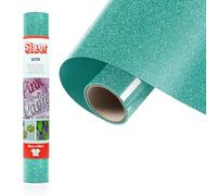 Siser® Glitter Jade, 30cm x 0,5mt, Vinile Termotrasferibile Termoadesivo Glitterato per la Personalizzazione dei Tessuti, Abbigliamento e Accessori, Hobby Creativi, Facile da Tagliare