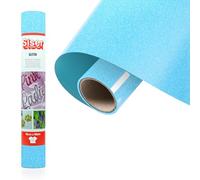 Siser® Glitter Neon Blue, 30cm x 0,5mt, Vinile Termotrasferibile Termoadesivo Glitterato per la Personalizzazione dei Tessuti, Abbigliamento e Accessori, Hobby Creativi, Facile da Tagliare