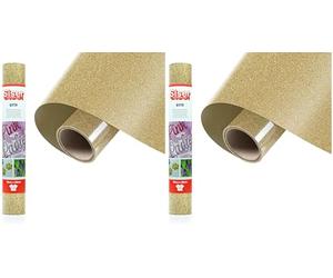 Siser® Glitter Old Gold, 30cm x 0,5mt, Vinile Termotrasferibile Termoadesivo Glitterato per la Personalizzazione dei Tessuti, Abbigliamento e Accessori, Hobby Creativi, Facile da Tagliare