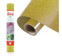 Siser® Glitter Oro Gold, 30cm x 0,5mt, Vinile Termotrasferibile Termoadesivo Glitterato per la Personalizzazione dei Tessuti, Abbigliamento e Accessori, Hobby Creativi, Facile da Tagliare