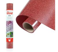 Siser® Glitter Rosso, 30cm x 0,5mt, Vinile Termotrasferibile Termoadesivo Glitterato per la Personalizzazione dei Tessuti, Abbigliamento e Accessori, Hobby Creativi, Facile da Tagliare