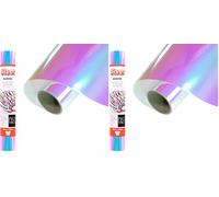SISER Holographic Rainbow, 30cm x 0,5mt, Vinile Termotrasferibile Termoadesivo Olografico per la Personalizzazione dei Tessuti, Abbigliamento e Accessori, Hobby Creativi, Facile da Tagliare
