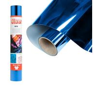 Siser® Metal Blue Blu, 30cm x 0,5mt, Vinile Termotrasferibile Termoadesivo Metallizzato per la Personalizzazione dei Tessuti, Abbigliamento e Accessori, Hobby creativi, Facile da Tagliare