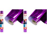 SISER® Metal Purple Viola, 30cm x 0,5mt, Vinile Termotrasferibile Termoadesivo Metallizzato per la Personalizzazione dei Tessuti, Abbigliamento e Accessori, Hobby creativi, Facile da Tagliare
