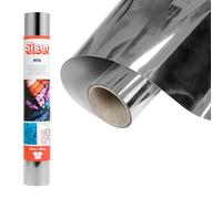 Siser® Metal Silver Argento, 30cm x 0,5mt, Vinile Termotrasferibile Termoadesivo Metallizzato per la Personalizzazione dei Tessuti, Abbigliamento e Accessori, Hobby creativi, Facile da Tagliare