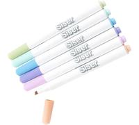 Siser Pennarelli Sublimatici - Pastel Pack. Set da 6 pennarelli con punta tonda, fine e a scalpello. Versatili e compatibili con i plotter Siser Juliet e Romeo, tramite il portapennarello incluso.