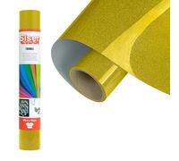 Siser® Twinkle Gold Oro, 30cm x 0,5mt Vinile Termotrasferibile Termoadesivo Glitter Riflettente per la Personalizzazione dei Tessuti, Abbigliamento e Accessori, Hobby creativi, Facile da Tagliare