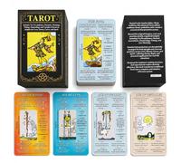 sishui Carte classiche dei tarocchi per principianti con significati su di loro, mazzo di tarocchi di apprendimento con intuizioni verticali e invertite, parole chiave per amore, soldi e carriera, 78