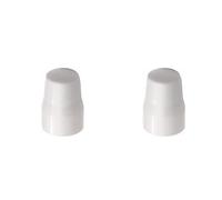 SISI UK - Tappi per valvola del radiatore in plastica bianca, universali, con attacco a pressione, sostitutivi, con coperture in LockShield, confezione da 2