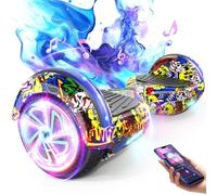 SISIGAD Hoverboard, 6.5 inch Self Balancing Scooter with Bluetooth LED Lights, Hover Board for Kids