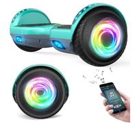 SISIGAD Hoverboard 6.5 Pollici Overboard, Hover Scooter Board All Terreno, Bluetooth e LED Auto-bilanciato Scooter elettrico Auto-bilanciamento per Bambini e Adulti