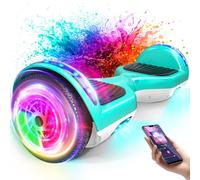 SISIGAD Hoverboard,6.5" Two-Wheel Self-Balancing Hover Board with Bluetooth Speakers and Fashion LED Lights for Kids