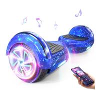 SISIGAD Hoverboard, Electric Scooters with Bluetooth & 6.5" Flash Wheels & LED Headlights Fender Lights, All Terrain for Kids