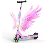 SISIGAD Monopattino elettrico per bambini da 6 a 10 anni, scooter elettrico per bambini da 5,3 pollici con luci LED e 3 altezze regolabili, carico massimo 70 kg, velocità massima 10 km/h, autonomia