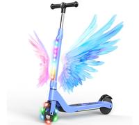 SISIGAD Monopattino elettrico per bambini da 6 a 10 anni, scooter elettrico per bambini da 5,3 pollici con luci LED e 3 altezze regolabili, carico massimo 70 kg, velocità massima 10 km/h, autonomia