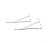 SiSinkal 2 staffe per mensole in metallo ispessito, a forma di L, ad angolo retto, in acciaio, resistenti, per casa, giardino, cucina, libreria, nero, 30,5 cm (bianco, 30,5 cm)