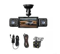 SiSinkal 4 lenti per Dash Cam 1080P con registrazione GPS e per auto, sistema di sorveglianza multi-angolo per copertura completa anteriore interna posteriore, design compatto per una maggiore