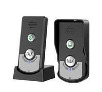 Sisinkal Campanello video a lungo raggio con sistema di comunicazione audio bidirezionale, impermeabile, alimentato a batteria, campanello digitale per casa, villa, appartamento, nero (nero)