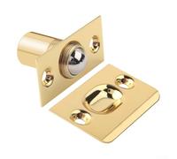 SiSinkal Chiusura a sfera caricata a molla, per porte in legno, rullo superiore regolabile per perline, forte chiusura silenziosa per armadi, kit di ferramenta con viti (oro)