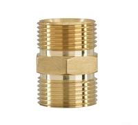 Sisinkal Connettore per idropulitrice M22 da 15 mm, in ottone massiccio, adattatore per tubo ad alta pressione, connessione filettata maschio, per pistola ad acqua, ugello in schiuma, attrezzature per