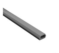 SiSinkal - Copertura per cavi da pavimento in PVC, 1 m, a basso profilo, curva o trapezoidale per cavi, prevenzione dei rischi di inciampo e gestione dei cavi in casa, ufficio, officine (grigio