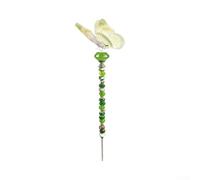 SiSinkal Farfalla fai da te con perline da giardino per giardini fatati, decorazione in metallo ABS ferro 35 cm per piante in vaso, terrari, scene in miniatura (verde)