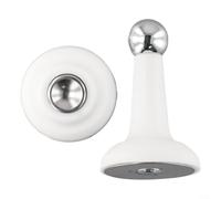 SiSinkal Fermaporta in silicone con forte aspirazione per porte pesanti, 50 x 95 mm, parete e pavimento o per legno, vetro, metallo (bianco)