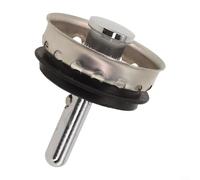 Sisinkal Filtro di scarico per lavello da cucina, con struttura in ottone e acciaio inox, per bagno, vasca da bagno, tappo di scarico da 42 mm, 82 mm (1 pezzo da 42 mm)