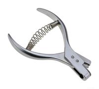 SiSinkal Garment Pattern Notcher Pro, pinza da cucito in acciaio 65# per sarti, foro rettangolare da 125 mm per cartone, foto, carte d'identità e biglietti POS, strumento argento
