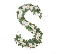 SiSinkal Ghirlanda di rose artificiali in rattan, lunghezza 200 cm, pianta rampicante per matrimoni, decorazione per arco di nozze, giardino, cortile, feste, sfondo, decorazione da parete per la casa