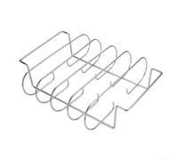 SiSinkal Griglia per barbecue per bistecche e costolette di agnello, cestello in metallo per friggitrice ad aria con rivestimento facile da pulire, vassoio di cottura compatto da esterno per barbecue