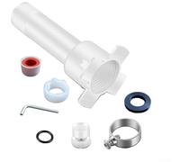 SiSinkal Kit adattatore deviatore per vasca da bagno adatto a connessioni filettate da 1/2 pollice e 3/4", soluzione completa di riparazione del beccuccio della vasca con riduttore e istruzioni per