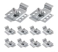 SiSinkal Kit di 10 clip per lavello sottotop in acciaio resistente, supporti per piani di cucina e bagno, facili da installare, antiruggine, 5 x 2 cm