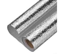 SiSinkal Paraspruzzi in alluminio resistente al calore, per pareti della cucina, protezione da olio, acqua e calore, retro in PVC con linee a griglia per un facile taglio e applicazione su superficie