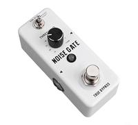 SiSinkal Pedale Noise Gate compatibile per Rowin LEF-319 per chitarra elettrica, elimina il rumore con modalità hard/soft, struttura in lega di zinco, bianco