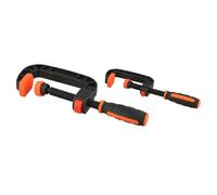 SiSinkal Set di 2 morsetti a C da 5,1 cm e 7,6 cm, morsetti a sgancio rapido in plastica per lavorazione del legno, lavorazione, progetti di falegnameria fai da te, con capacità ganasce da 0-50 mm e 0