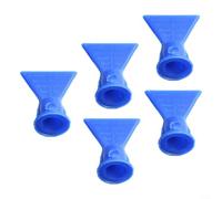 Sisinkal Set di 5 ugelli di ricambio a cono in silicone a forma di onda, accessori per ugelli piatti per sigillatura a cartuccia, gel di silicone blu