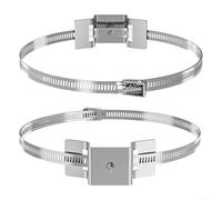 Sisinkal Supporto per cartello stradale regolabile per pali di grandi dimensioni da 10,2 cm a 38,1 cm, kit di montaggio per cartelli stradali in metallo, staffe in acciaio inox per installazione