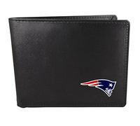 Siskiyou da Uomo in Pelle, Nero, New England Patriots bi-Fold Slim
