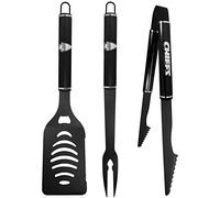 Siskiyou Sports NFL Kansas City Chiefs - Set da barbecue monocromatico, 3 pezzi, nero, taglia unica