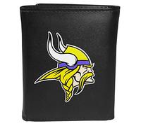 Siskiyou Sports NFL Minnesota Vikings Tri-fold Wallet Large Logo, Black