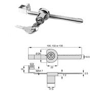 Siso Lucchetto vetrina Serratura a Sega per cristalli massimo 7 mm 21189142301