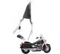 Sissybar cromato, schienale passeggero e imbottitura posteriore per Harley Heritage Classic FLHC, Street Bob FXBB 2018-2023, Softail Standard 2018-2023, Softail Slim FLSL, Deluxe FLDE 2018-2021, 58,4